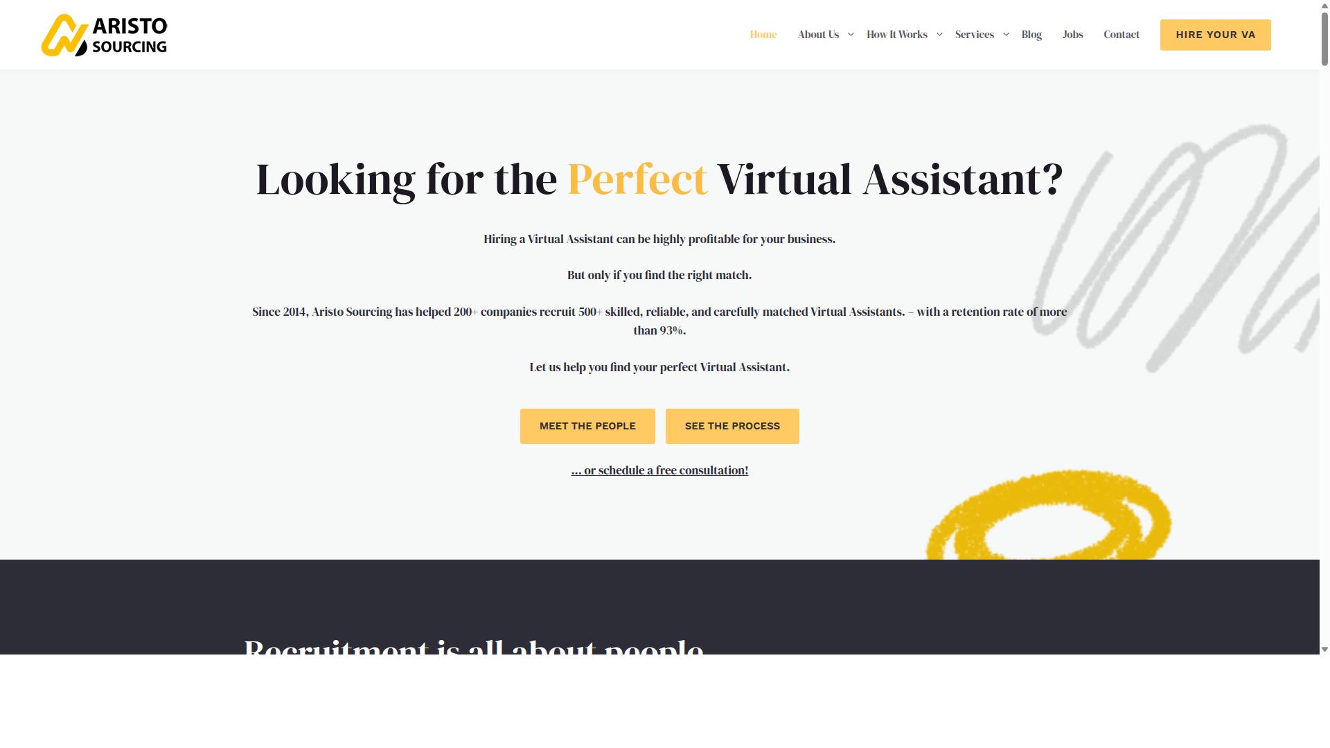 Aristo Sourcing website